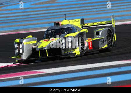 Oliver Webb (GBR) / Dominik Kraihamer (AUT) / Tom Dillman (SWE) / Kang Ling (CHN) / Rene Binder (AUT) / Marco Bonanomi (ITA) n° 04 Bykolles Racing Team, ENSO CLM P1/01 - Nismo. Campionato mondiale di Endurance FIA, giornate ufficiali di test 'Prologue', dal 6 al 7 aprile 2018. Paul Ricard, Francia. Foto Stock