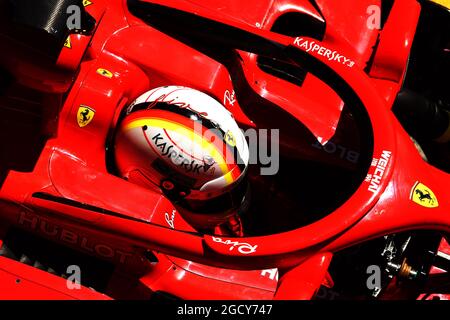 Sebastian Vettel (GER) Ferrari SF71H. Formula uno nelle prove di stagione, giorno 1, martedì 15 maggio 2018. Barcellona, Spagna. Foto Stock