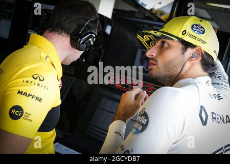 Carlos Sainz Jr (ESP) Renault Sport F1 Team. Gran Premio di Ungheria, sabato 28 luglio 2018. Budapest, Ungheria. Foto Stock