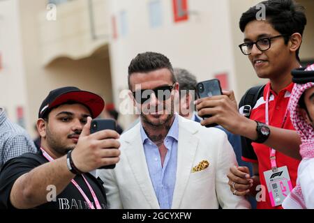 David Beckham (GBR) ex giocatore di calcio. Gran Premio del Bahrain, domenica 31 marzo 2019. Sakhir, Bahrein. Foto Stock