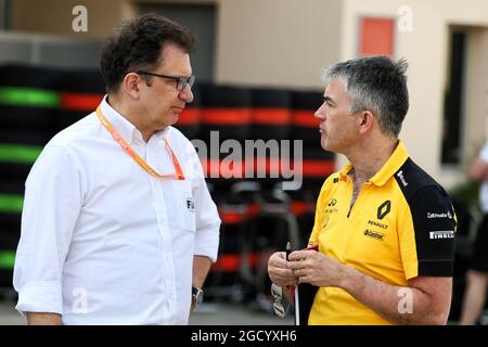 Nick Chester (GBR) Direttore tecnico telaio del Team Renault F1. Gran Premio del Bahrain, domenica 31 marzo 2019. Sakhir, Bahrein. Foto Stock