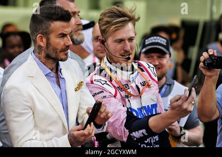 David Beckham (GBR) ex giocatore di calcio. Gran Premio del Bahrain, domenica 31 marzo 2019. Sakhir, Bahrein. Foto Stock