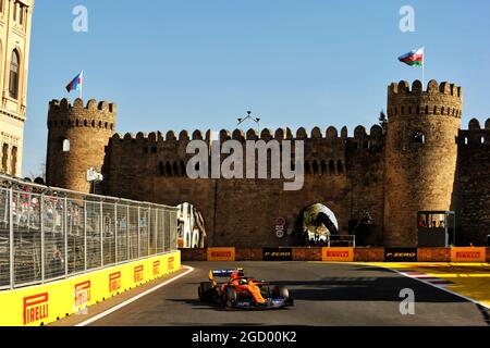 Lando Norris (GBR) McLaren MCL34. Gran Premio di Azerbaigian, domenica 28 aprile 2019. Circuito cittadino di Baku, Azerbaigian. Foto Stock