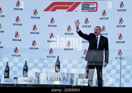 Podio. Gran Premio di Azerbaigian, domenica 28 aprile 2019. Circuito cittadino di Baku, Azerbaigian. Foto Stock