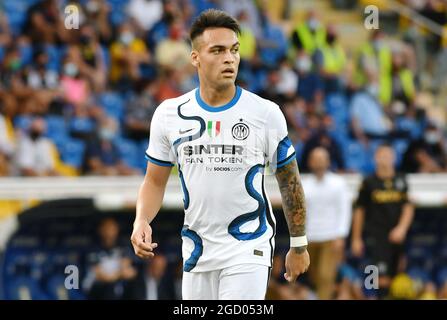 Parma, Italia. 8 agosto 2021. Lautaro Martinez (Inter) durante il titoloEvento, amichevole partita di calcio a Parma, Italia, Agosto 08 2021 Credit: Independent Photo Agency/Alamy Live News Foto Stock