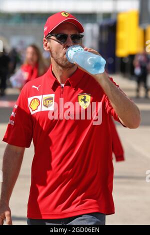 Sebastian Vettel (GER) Ferrari. Gran Premio di Gran Bretagna, giovedì 11 luglio 2019. Silverstone, Inghilterra. Foto Stock