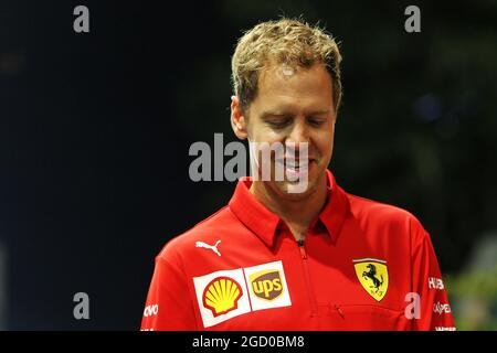 Sebastian Vettel (GER) Ferrari. Gran Premio di Singapore, giovedì 19 settembre 2019. Circuito Marina Bay Street, Singapore. Foto Stock