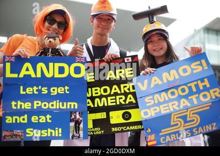 Tifosi della McLaren. Gran Premio del Giappone, giovedì 10 ottobre 2019. Suzuka, Giappone. Foto Stock