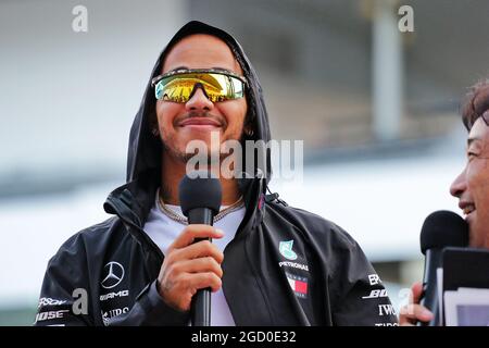 Lewis Hamilton (GBR) Mercedes AMG F1. Gran Premio del Giappone, giovedì 10 ottobre 2019. Suzuka, Giappone. Foto Stock