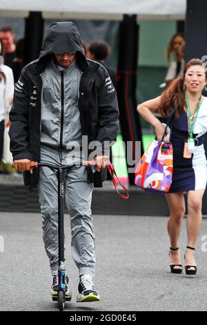 Lewis Hamilton (GBR) Mercedes AMG F1. Gran Premio del Giappone, venerdì 11 ottobre 2019. Suzuka, Giappone. Foto Stock