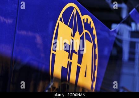 Logo FIA. Test di Formula uno, giorno 1, mercoledì 19 febbraio 2020. Barcellona, Spagna. Foto Stock