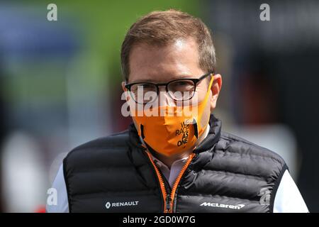 Andreas Seidl, amministratore delegato McLaren. Steiermark Grand Prix, domenica 12 luglio 2020. Spielberg, Austria. Foto Stock