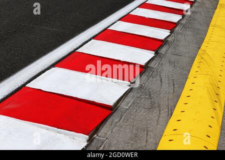 Circuito atmosfera - dettaglio marciapiede. Gran Premio di Ungheria, giovedì 16 luglio 2020. Budapest, Ungheria. Foto Stock