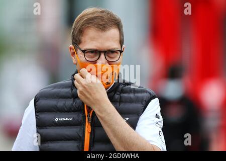 Andreas Seidl, amministratore delegato McLaren. Gran Premio d'Ungheria, venerdì 17 luglio 2020. Budapest, Ungheria. Foto Stock