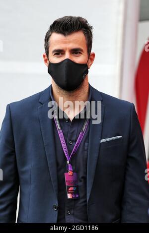 Steve Jones (GBR), presentatore di F1 per il canale 4. Gran Premio del Belgio, sabato 29 agosto 2020. Spa-Francorchamps, Belgio. Foto Stock