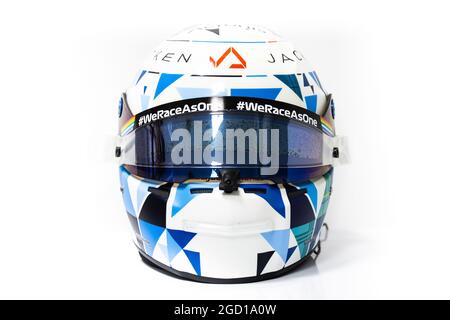 Il casco di Jack Aitken (GBR) / (KOR) Williams Racing. Gran Premio di Sakhir, mercoledì 2 dicembre 2020. Sakhir, Bahrein. Foto Stock
