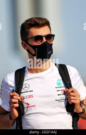 George Russell (GBR) Mercedes AMG F1. Gran Premio di Sakhir, venerdì 4 dicembre 2020. Sakhir, Bahrein. Foto Stock