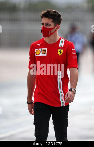 Charles Leclerc (MON) Ferrari. Gran Premio di Abu Dhabi, sabato 12 dicembre 2020. Yas Marina Circuit, Abu Dhabi, Emirati Arabi Uniti. Foto Stock