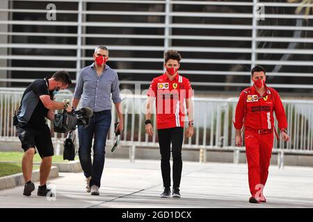 Charles Leclerc (MON) Ferrari. Test di Formula uno, sabato 13 marzo 2021. Sakhir, Bahrein. Foto Stock