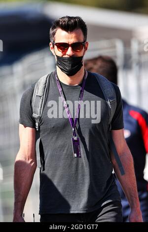 Steve Jones (GBR), presentatore di F1 per il canale 4. Gran Premio di Spagna, sabato 8 maggio 2021. Barcellona, Spagna. Foto Stock