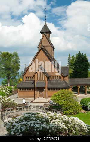 Chiesa di Vang Stave, Karpacz, Contea di Jelenia Góra, Voivodato della bassa Slesia, Polonia sud-occidentale Foto Stock