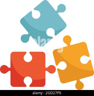 Icona del puzzle delle abilità di vita. Immagine piatta di abilità di vita vettore di puzzle icona isolato su sfondo bianco Illustrazione Vettoriale