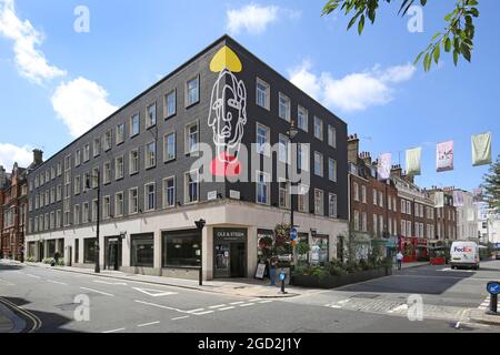 Angolo di Eccleston Street e Eccleston Place nell'esclusivo quartiere di Belgravia a Londra, Regno Unito Foto Stock