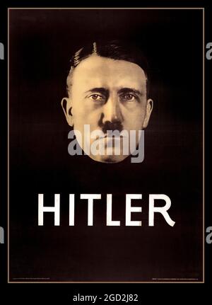 ADOLF HITLER POSTER anni '1930 NSDAP poster elettorale pre-guerra per Adolf Hitler Partito Nazionalsocialista Germania nazista 1933 Foto Stock