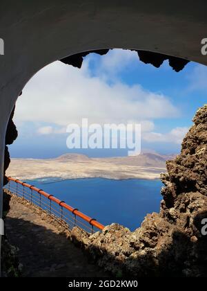 Blick auf das Meer vom Mirador del Rio - Lanzarote Foto Stock