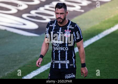 Santos, Brasile. 8 agosto 2021. Giuliano dei Corinzi durante la partita di calcio Campeonato Brasileiro (Lega Brasiliana) tra Santos e Corinzi che si tiene allo stadio Urbano Caldeira di Vila Belmiro, Santos, Brasile. Credit: SPP Sport Press Photo. /Alamy Live News Foto Stock