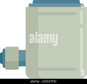 Icona della vite di sollevamento dell'aria. Immagine piatta dell'icona vettoriale della vite di sollevamento dell'aria isolata su sfondo bianco Illustrazione Vettoriale