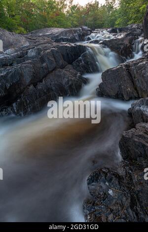 Cascate di Cordova superiore e inferiore Havelock Bethuen Ontario Canada in estate Foto Stock