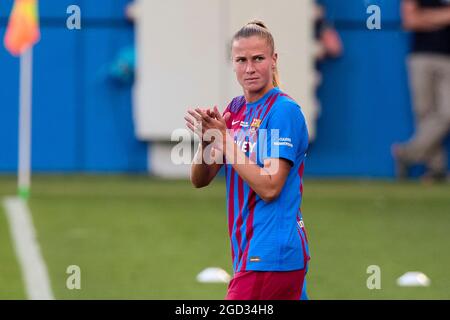 Crnogorcevic prima della partita del Trofeu Joan Gamper tra FC Barcelona e Juventus FC a Estadi Johan Cruyff a Sant Joan Despi, Spagna. Foto Stock