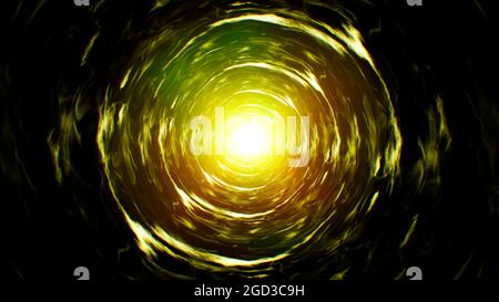 Astratto Spin Yellow Energy background Foto Stock