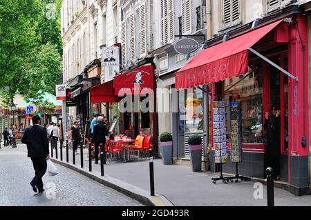FRANCIA, PARIGI (75) 18 ° ARRONDISSEMENT, QUARTIERE DI MONTMARTRE ABBESSES Foto Stock
