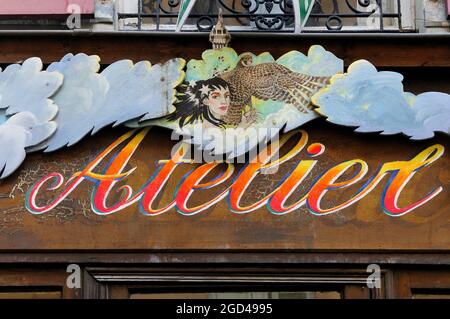 FRANCIA, PARIGI (75) 18 ° ARRONDISSEMENT, QUARTIERE DI MONTMARTRE ABBESSES Foto Stock