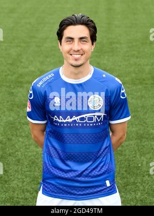 DEN BOSCH, PAESI BASSI - 10 AGOSTO: Declan Lambert del FC Den Bosch durante una Photocall del FC Den Bosch allo Stadion De Vliert il 10 agosto 2021 a Den Bosch, Paesi Bassi (Foto di Rene Nijhuis/Orange Pictures) Foto Stock