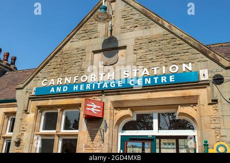 Carnforth Station e Heritage Center, Regno Unito, sono stati notoriamente presentati nel classico film del 1945 Brief Encounter. Foto Stock