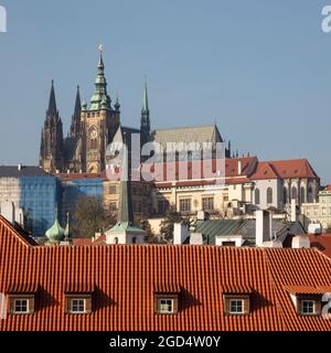 Geografia / viaggio, Czechia, Boemia, Praga, Castello di Praga, Cattedrale di San Vito, Cattedrale di San Vito, DIRITTI-AGGIUNTIVI-AUTORIZZAZIONE-INFORMAZIONI-NON-DISPONIBILI Foto Stock