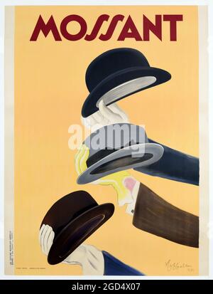 Poster francese – disegno di Leonetto Cappiello. Alta risoluzione. Migliorata/migliorata digitalmente. Mossant 1938. Foto Stock