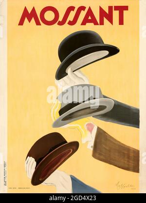 Poster francese – disegno di Leonetto Cappiello. Alta risoluzione. Migliorata/migliorata digitalmente. Mossant 1938. Foto Stock