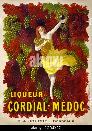 Poster francese – disegno di Leonetto Cappiello. Alta risoluzione. Migliorata/migliorata digitalmente. Liquore Cordial-Medoc. Foto Stock