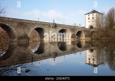 Geografia / viaggio, Germania, Assia, Limbourg a. d. Lahn, Old Lahnbruecke (ponte di Lahn), ADDITIONAL-RIGHTS-CLEARANCE-INFO-NOT-AVAILABLE Foto Stock