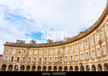 Il Buxton Crescent Hotel, aperto di recente come hotel a 5 stelle dopo un esteso rinnovo. Gestito da Ensana Hotels Foto Stock