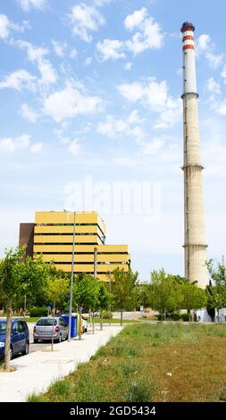 Centrale termica Foix a Cubelles a Barcellona, Catalunya, Spagna, Europa Foto Stock