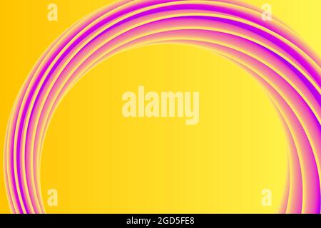 Sfondo astratto dell'onda gialla e rosa, illustrazione vettoriale ad arco ritorto. Modello sfondo banner poster Illustrazione Vettoriale