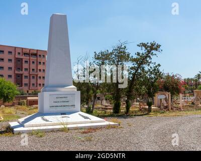 Il cimitero europeo, Marrakech, Marocco Foto Stock