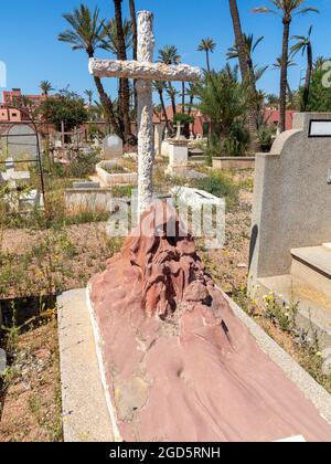 Il cimitero europeo, Marrakech, Marocco Foto Stock
