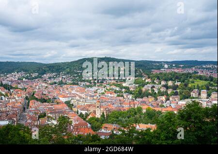 Immagini panoramiche ad alta risoluzione di Stoccarda nella Germania meridionale e nella zona di Bergiegen Foto Stock