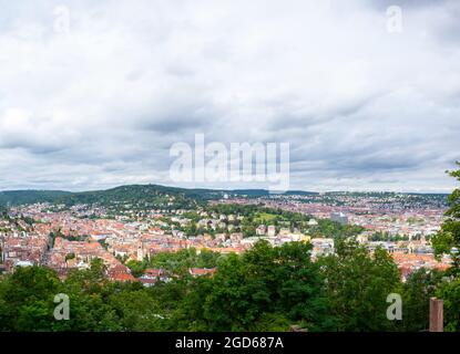 Immagini panoramiche ad alta risoluzione di Stoccarda nella Germania meridionale e nella zona di Bergiegen Foto Stock